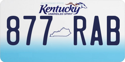 KY license plate 877RAB