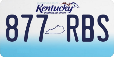 KY license plate 877RBS