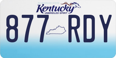 KY license plate 877RDY