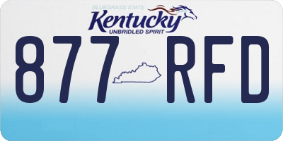 KY license plate 877RFD