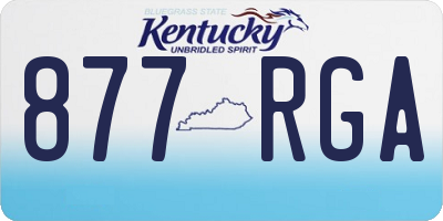 KY license plate 877RGA