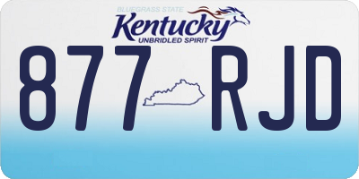KY license plate 877RJD