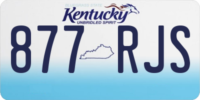 KY license plate 877RJS