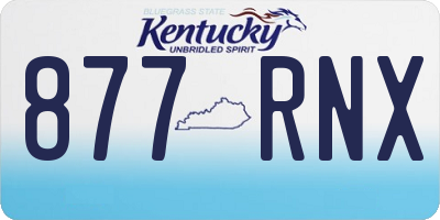 KY license plate 877RNX