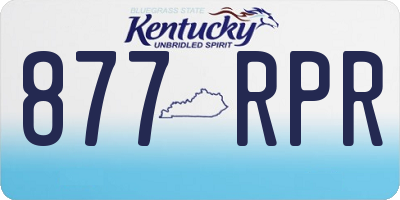 KY license plate 877RPR