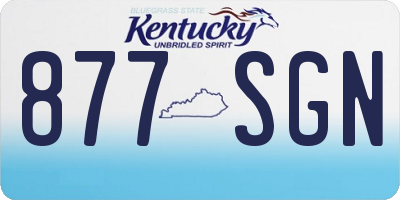 KY license plate 877SGN