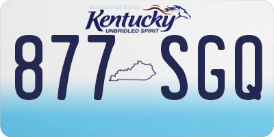 KY license plate 877SGQ