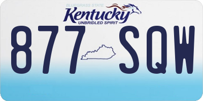 KY license plate 877SQW