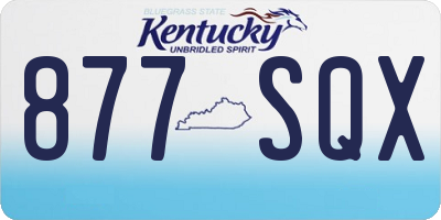 KY license plate 877SQX
