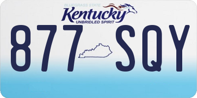 KY license plate 877SQY