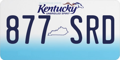 KY license plate 877SRD