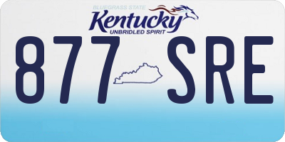 KY license plate 877SRE