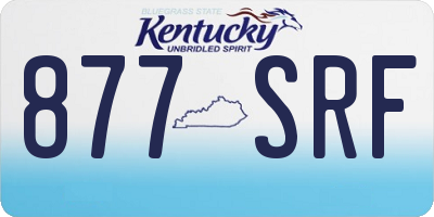 KY license plate 877SRF