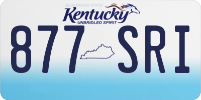 KY license plate 877SRI