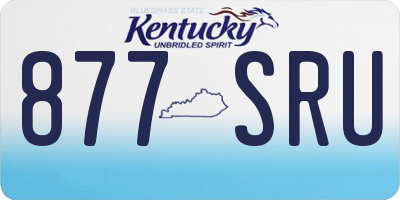 KY license plate 877SRU