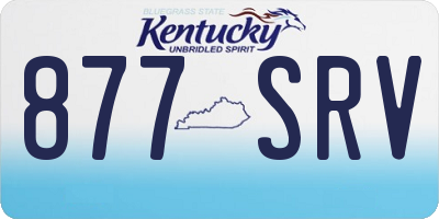 KY license plate 877SRV