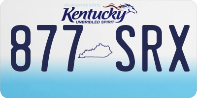 KY license plate 877SRX