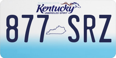 KY license plate 877SRZ