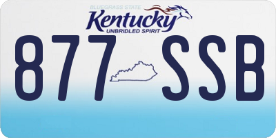 KY license plate 877SSB