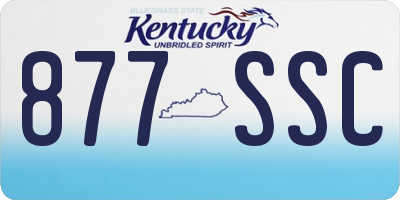 KY license plate 877SSC