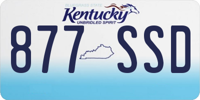 KY license plate 877SSD