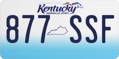 KY license plate 877SSF