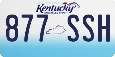 KY license plate 877SSH