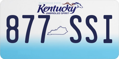 KY license plate 877SSI