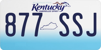 KY license plate 877SSJ