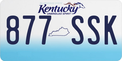 KY license plate 877SSK