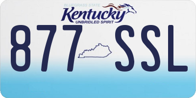 KY license plate 877SSL