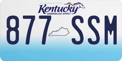 KY license plate 877SSM