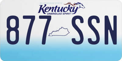 KY license plate 877SSN