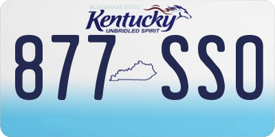 KY license plate 877SSO