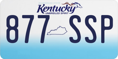 KY license plate 877SSP