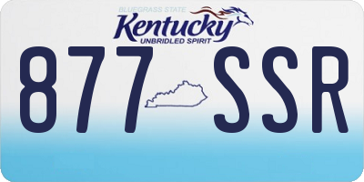 KY license plate 877SSR