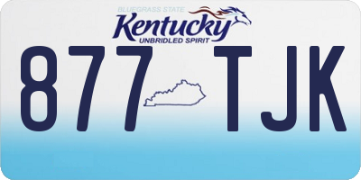 KY license plate 877TJK