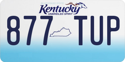 KY license plate 877TUP