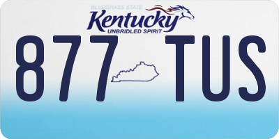 KY license plate 877TUS