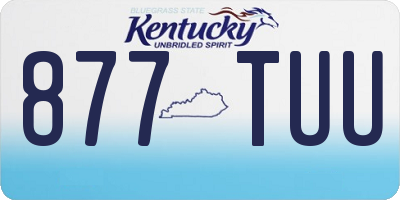 KY license plate 877TUU