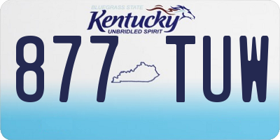 KY license plate 877TUW