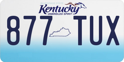 KY license plate 877TUX
