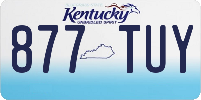 KY license plate 877TUY