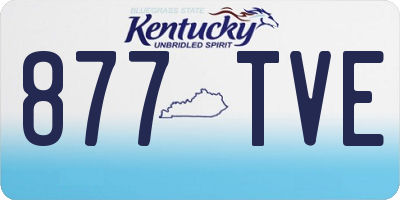 KY license plate 877TVE
