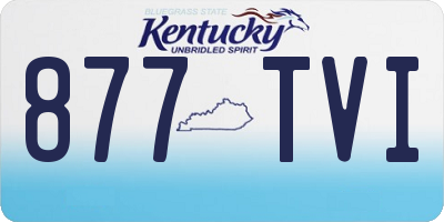 KY license plate 877TVI