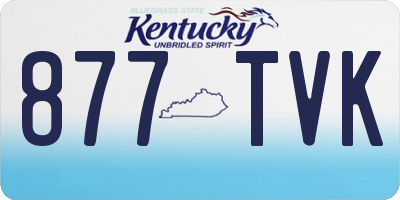 KY license plate 877TVK