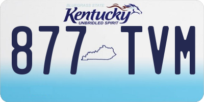 KY license plate 877TVM