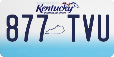 KY license plate 877TVU