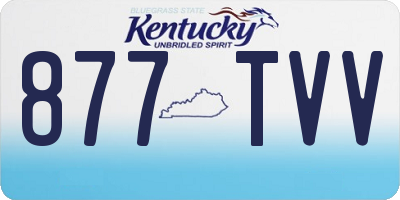 KY license plate 877TVV