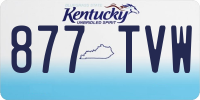 KY license plate 877TVW